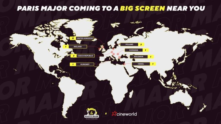 הקרנת גמר אליפות Counter Strike ברחבי אירופה לראשונה בקולנוע Blast x Cineworld 2023